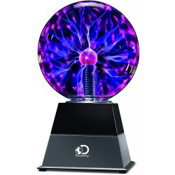 Discovery Kids 6" Plasma Globe Lamp with Interactive Electronic Touch and Sound Sensitive Lightning and Tesla Coil