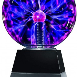 Discovery Kids 6" Plasma Globe Lamp with Interactive Electronic Touch and Sound Sensitive Lightning and Tesla Coil