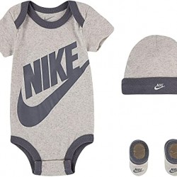 Nike Baby's Bodysuit, Hat and Booties 3 Piece Set-6-12 Months